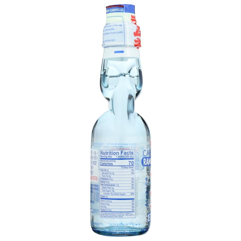 Shirakiku Ramune Carbonated Drink - Original, 6.76-Ounce Bottle (Pack of