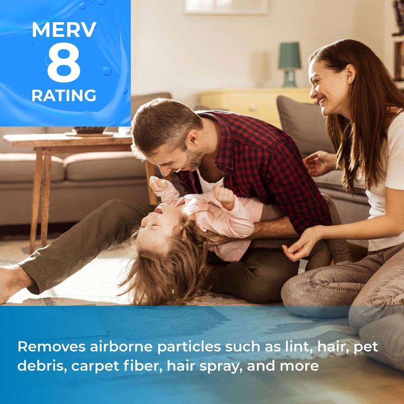 SpiroPure 24X30X1 MERV 8 Pleated Air Filters - Made in
