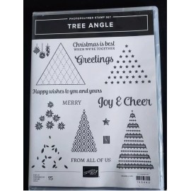 Stampin'Up! TREE ANGLE (15) Stamps Set-New/Retired - Photopolymer Christmas
