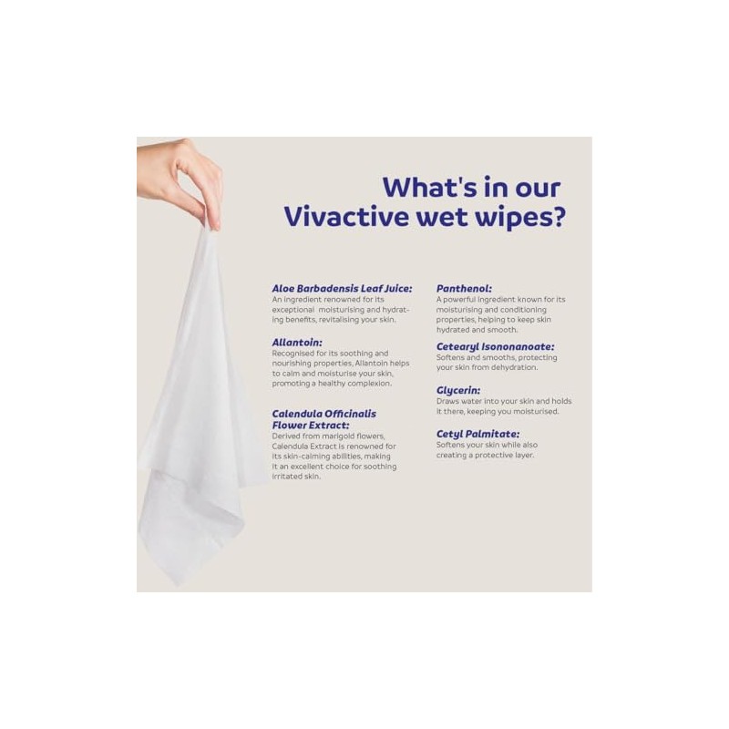 Vivactive XXL Wet Wipes 50 Pack