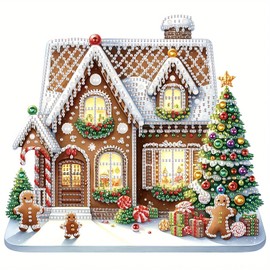Tontut Diamond Art Painting Set, Christmas Snow House DIY 5D Diamond Art Adult Set Mosaic Crafts, Perfect for Home, Office Wall Decorations, can be Given to Friends and Families