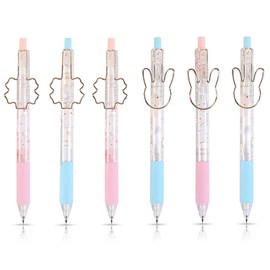 Ipienlee Rabbit Mechanical Pencil Set with Lead, 6 pcs 0.5 mm Mechanical Pencils With 6 Pack HB Pencil Leads for Writing Draft, Drawing, Sketch, Architecture