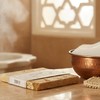 ottoman Travertine Soap Dish Decorative Stone 10 x 10 cm