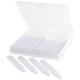 Mench Super Stays 100 Plastic Collar Stays for Men Dress Shirts 2" 2.2" 2.5" 2.7" 3" inches in Box - 25 - 2.2", 25 - 2.5", 25 - 2.7", 25 - 3"