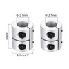 MECCANIXITY Shaft Coupling 12.7 to 12.7mm(ID) 30mm(L) Aluminum Alloy Shaft