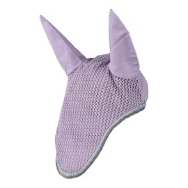 Horze Adepto Cotton Crochet Insect and Fly Protection Horse Ear Net with Cotton Ear Covers - Languid Lavender Purple - Horse