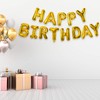 TRIXES Gold Happy Birthday Letter Balloons