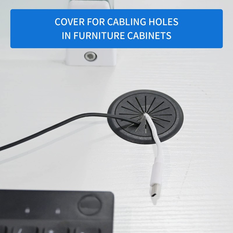 5PCS Flexible Desk Grommet,50mm/2 inch Grommet Aperture, Wire Cord Grommets