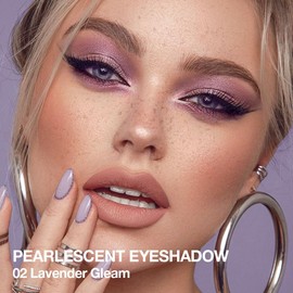 BINGBRUSH 4-in-1 Metallic Glitter Makeup Stick: Eyeshadow, Eyeliner for WomenHighly Pigmented Long-Lasting Waterproof Shimmer for Bold Glamour Looks, Lightweight Blendable,Vegan(#02-Lavender Gleam,)