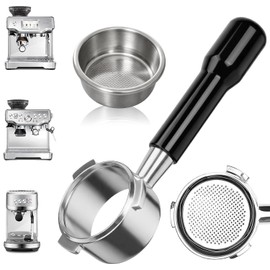54mm Bottomless Portafilter fit Breville Barista Express Machines BES870XL 880BSS 878BSS 840XL 500BSS 450BSS BES500,3 Ears Espresso Portafilter with 18g Basket