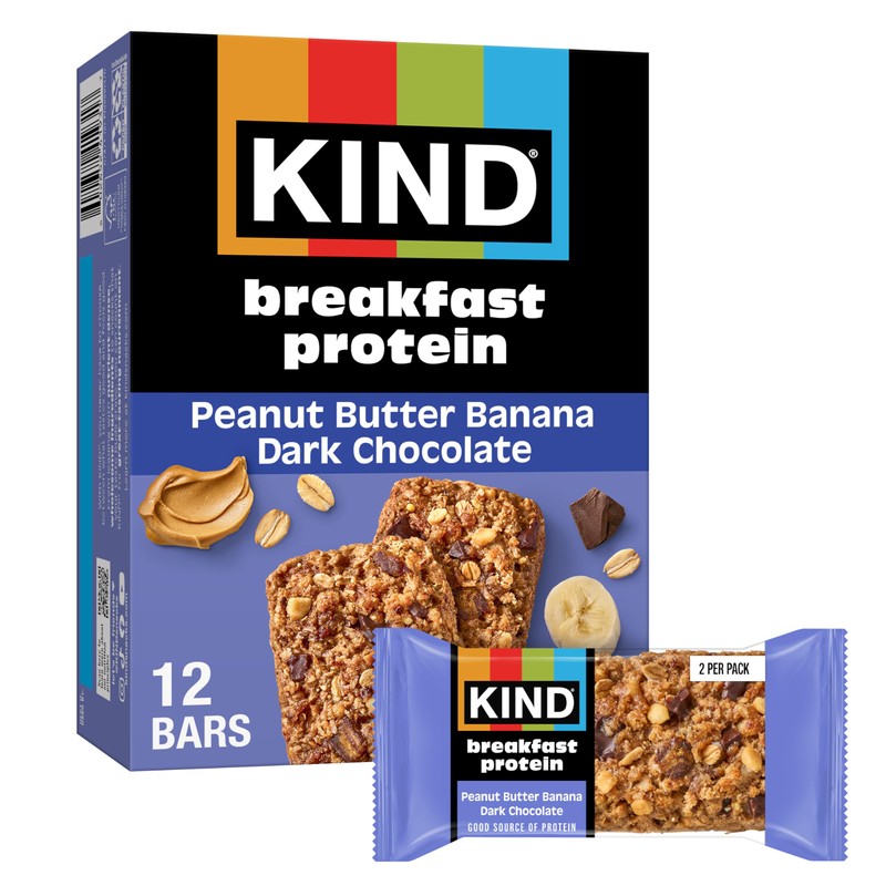KIND Breakfast Protein Bars, Peanut Butter Banana Dark Chocolate, Gluten