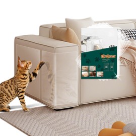 12 Pack Anti Cat Scratching Tape for Furniture Includes 10 Sheets 12x18 Inch and 2 Sheets 6x18 Inch Clear Extra Thick Adhesive Couch Protector Removable Pet Deterrent for Cats Dogs and Home Decor
