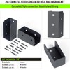 CNQLIS 16Pcs Deck Railing Bracket Connectors for 2" x 4"