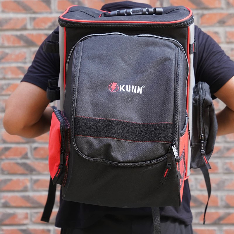KUNN Welding-Backpack with Detachable Helmet-Bag - Durable Comfortable Tool Backpack