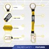 Palmer Safety Hammerhead 5pt Safety Harness 6' Safety Lanyard, D-Ring