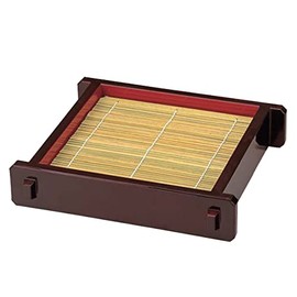 J-kitchens Soba Bowl, Zaru Soba, Tsunoeiro (Large) (No Bottom Plate), Black Inner Vermilion, Break-resistant, Resin, 8.9 x 8.3 x 2.0 inches (22.6 x 21 x 5 cm), Made in Japan