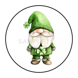 Unbranded St Patricks day green gnome envelope seals stickers labels tags party favors