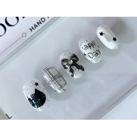 ⭐ [Happy Day Cat] Handmade Nail Tips ⭐ - Long Nose Pin / ⭐ [해피데이 냥] 수제네일팁 ⭐ - 롱코핀