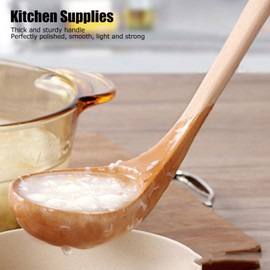 Wooden Serving Spoon, Wooden Soup Ladle for Cooking Wooden Sauce Ladle Wooden Ladle with Long Handle for Kitchen Restaurants