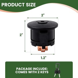 Lawn Mower Tractor Ignition Switch with Key - 5 Terminals 925-04228(A) | Easy to Install, Long Life | Compatible with MTD, Husqvarna, Ariens, Craftsman | Saves Repair Costs
