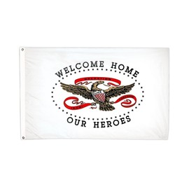 Welcome Home Our Heroes Flag Nyl-Glo-3 ft. X 5 ft.