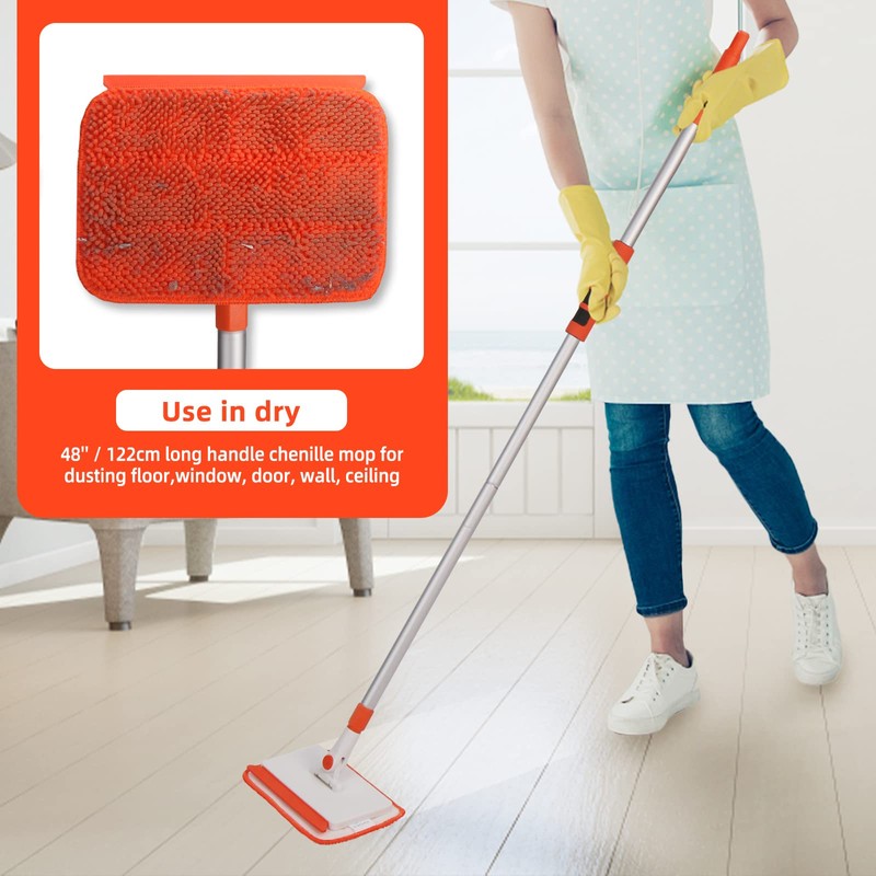 Qaestfy Wall & Baseboard Cleaner Mop Tool with 49'' Long