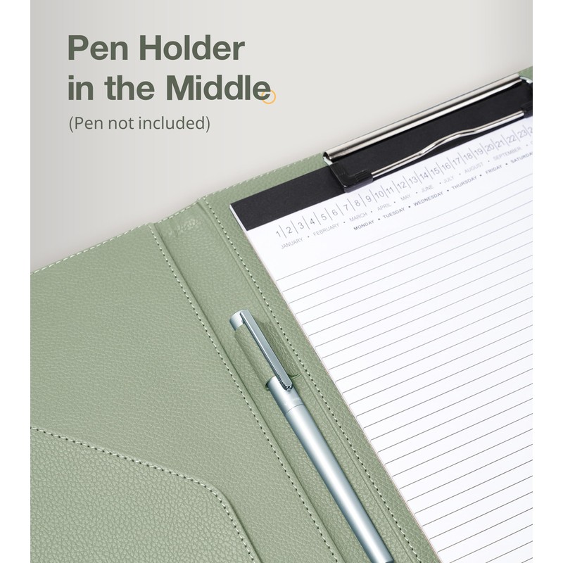 Clipboard Folder Padfolio, Mymazn Writing Portfolio Faux Leather Clipboards with