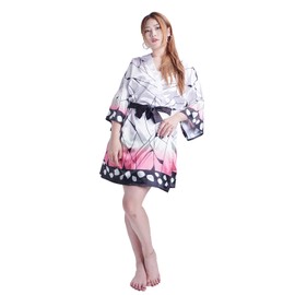 CoolChange Shinobu Kocho Haori Butterfly Sleeping Gown Sizes S/M, L/XL, White