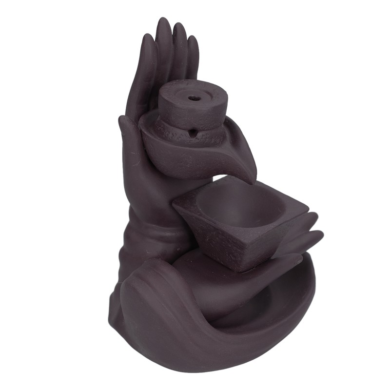 Backflow Incense Burner Smoke Waterfall Ceramic Incense Holder Aroma Burner