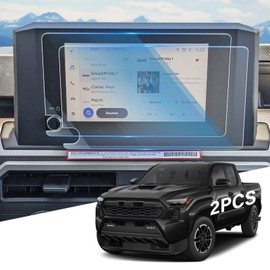WEIPIN For 2024-2025 Tacoma (SR/SR5/TRD PreRunner) Screen Protector 8 Inch Glossy Tempered Glass Touchscreen *2 Accessories 9H Hardness Glass - No More Scratch&Fingerprint
