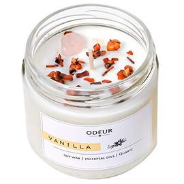 ODEUR - Vela Aromática Vainilla con Cuarzo 12 oz