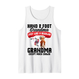 Hand and Foot Cards with Point Values Game Grandma Hand Foot Tank Top