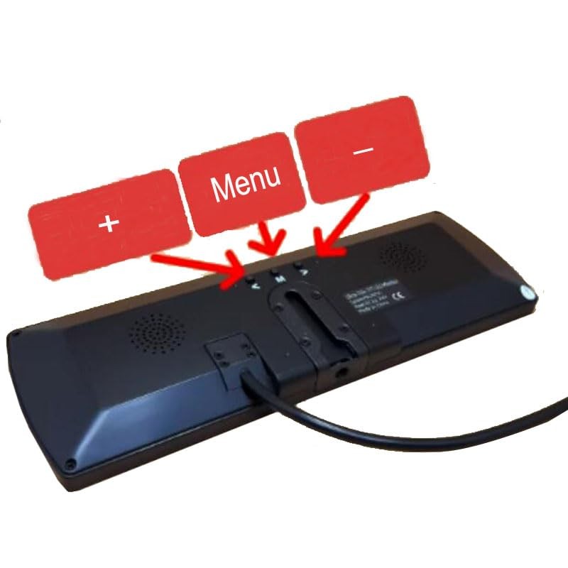 Dolphin Automotive Dual Twin Screen Dashboard Mouted Monitor For Reverse