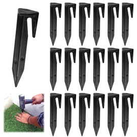 Pack of 130 Ground Pegs Robotic Lawnmower, 8.5 cm Lawn Robot Ground Anchor, Pegs for Robotic Lawnmower Boundary Cable, Ground Spikes for Boundary Cables, Ground Hooks, Lawnmower with Husqvarna