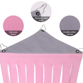 LALFPET Corner Hideout,2 PCS Guinea Pig Hideout Hideaway,Corner Fleece Small Animal Hideout Cage Accessories for Guinea Pig Chinchilla Rabbit Bunny Rat Hedgehog Squirrel Ferret Pink+Purple