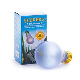 Fluker's Incandescent Reptile Lighting, Full Spectrum Daylight Bulb for Reptiles, Made with Neodymium, Provides Infrared Light, 60-Watt