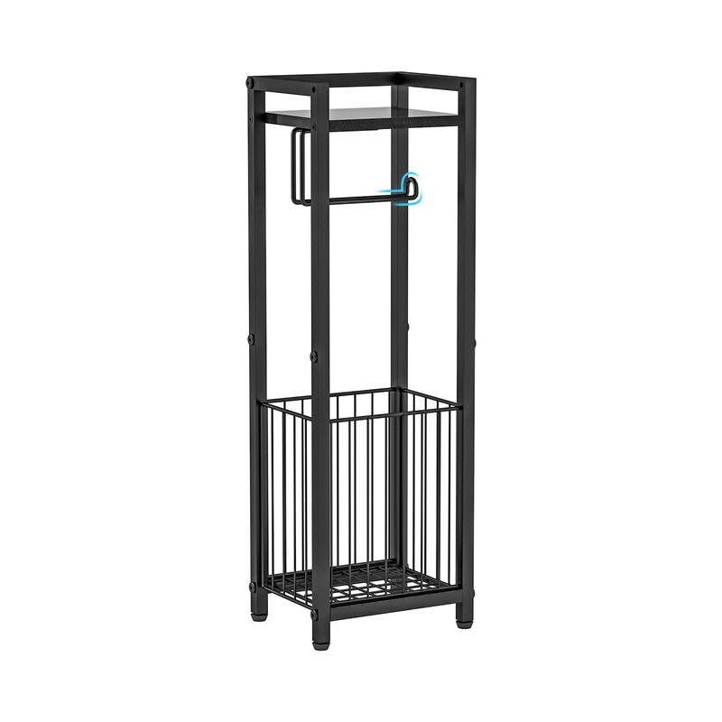 Narrow Side Toilet Paper Holder with Storage Rack - Freestanding