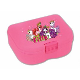 Dracco Frühstücksdose Filly World Rosa Rechteckig Kind 2 Fächer 6x19.5x6 cm leicht zu öffnen