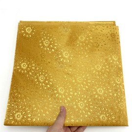72x51Inch 1Pack African Gele Headties Fabric Regular Headwrap Scarf Africa Wedding Headtie Pele Wrapper for Nigerian (Golden)