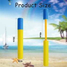 Tehttz 4Pcs Water Blaster Foam for Kids Adults, 4x30cm Powerful Range Water Guns Water Pistols Water Blaster Gun for Pool Beach Foam Water Squirters Water Squirt Gun for Summer Water Fighting Game