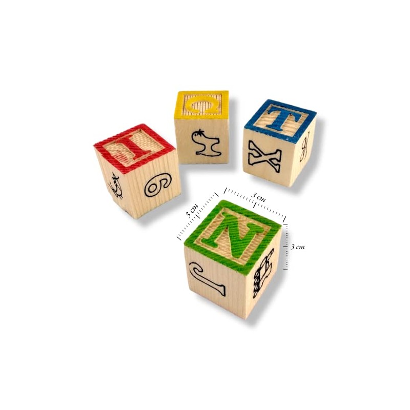 ASPA Bloques Didácticos de Madera, Cubos Apilables, Excelente Juguete Que