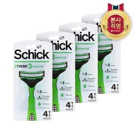 SCHICK Extreme 3-blade disposable razor, 4 packs of 3 / 쉬크 익스트림 3중날 일회용 면도기 4입 3개