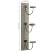MyGift Wall Mounted Black Metal Wire Vertical Hat Rack with