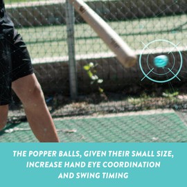 Bandit Sports Mini Popper Balls. Plastic Baseballs Made of Impact Resistant and Rebounding Material, Practice Baseballs for Hitting & Training (Pack of 12 Mini Baseball Training Balls)