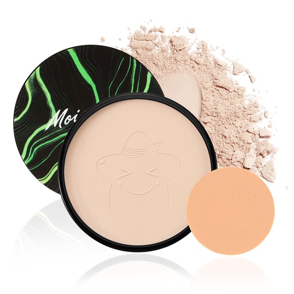 Apooliy Oil Control Pressed Powder,Matte Setting Powder,Smooth Flawless Face Powder,Full