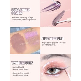 SHEGLAM Silk & Sparkle Double Ended Liquid Eyeshadow-Rose