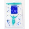 Relief Angel Glass Plate Blue Approx. 15 x 10 cm