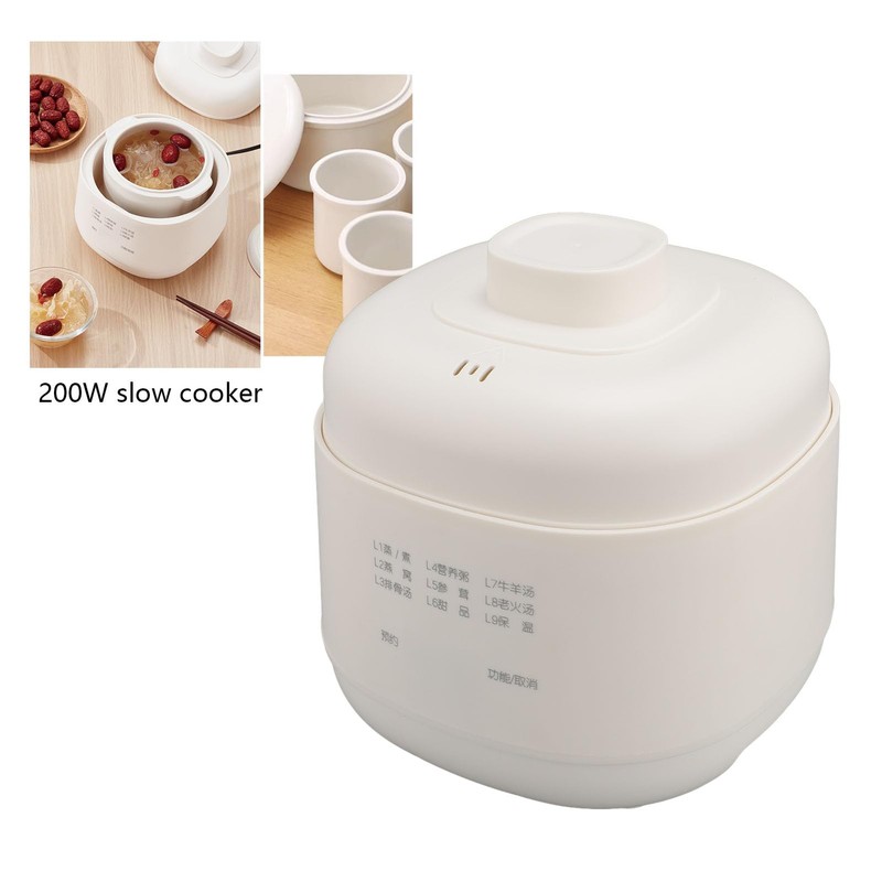 Electric Stew Pot, 200W Soup Pot Slow Cooker with 24