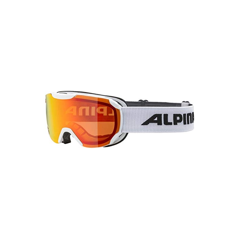 ALPINA Sports Thaynes HM Ski Goggles Plastic/Polycarbonate White/Orange 100% UV