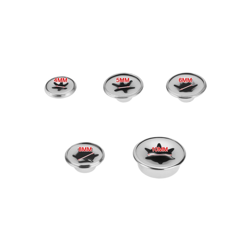 ECSiNG 50PCS Capped Starlock Washers 4mm-10mm for Shaft Retaining Push